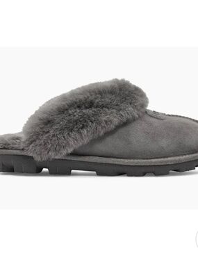 UGG®
Coquette Genuine
Shearling Lined
Slipper (Women)
 color Grey , size 7